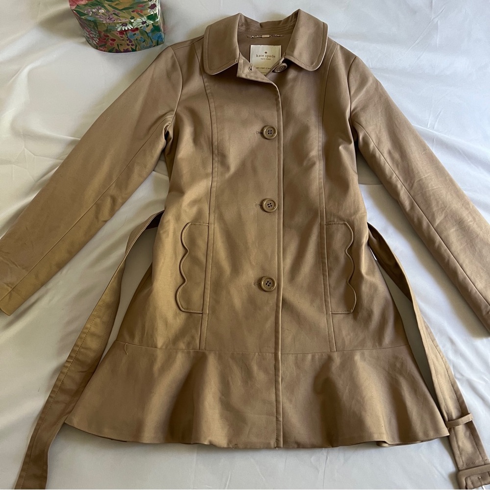 Kate Spade Peplum Trench Coat